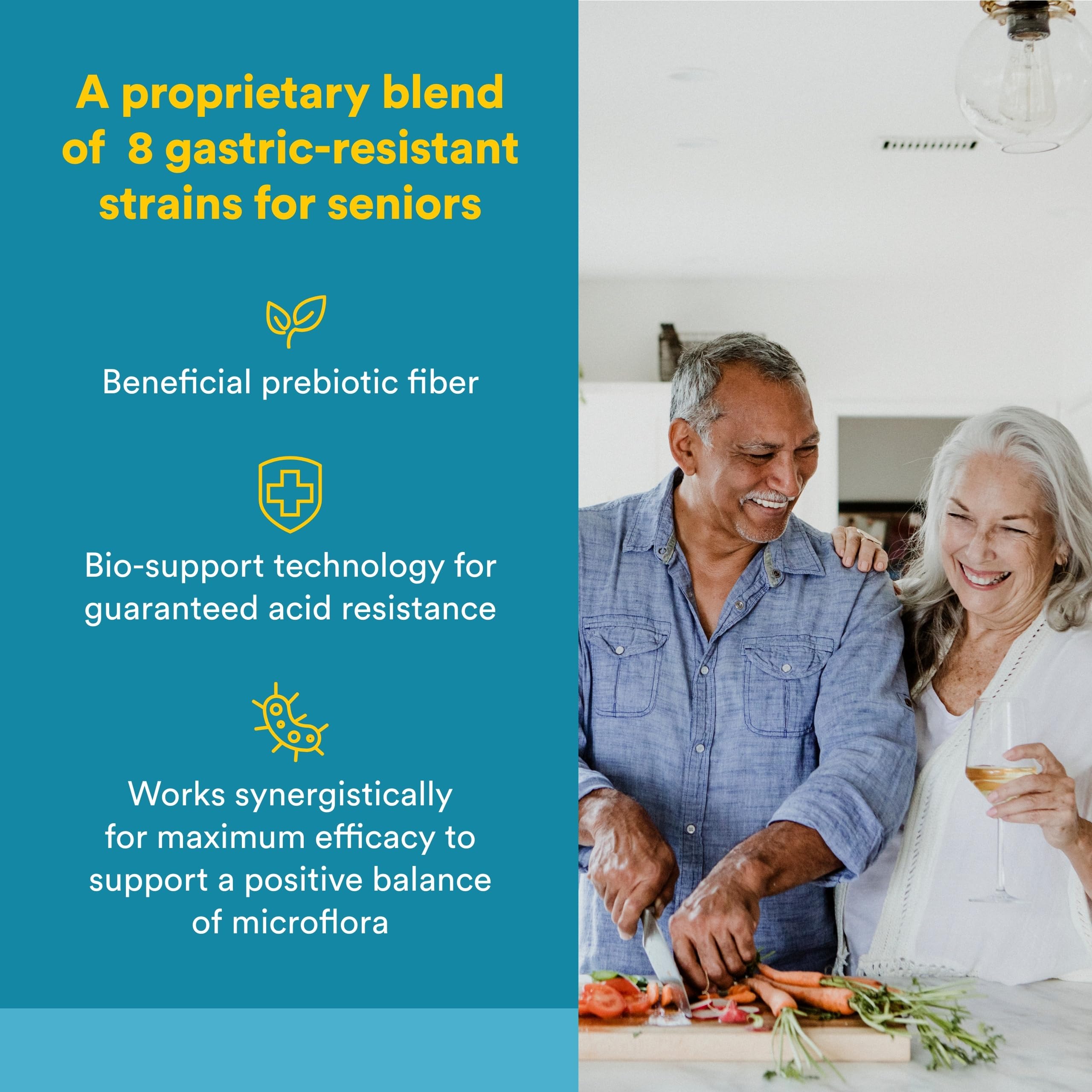 Natural Factors Ultimate Probiotic Senior's 35 Billion CFU Capsules side view