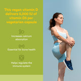 Natural Factors Vegan Vitamin D3 Supplement back view with ingredient list