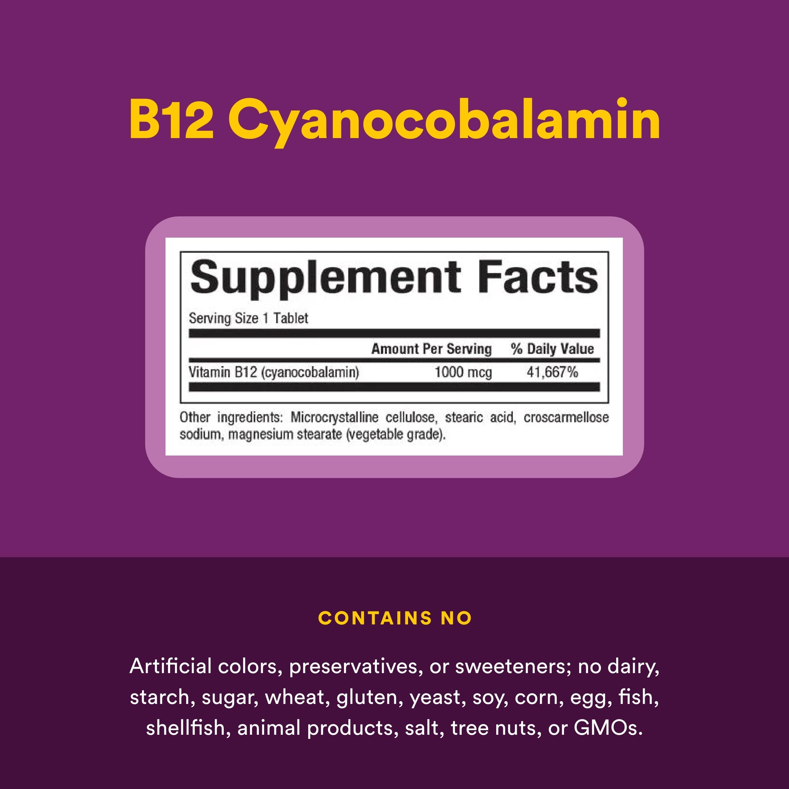 Natural Factors Vitamin B12 Cyanocobalamin 1000mcg packaging