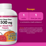 Natural Factors Vitamin C Chewable Wafer 500mg back view