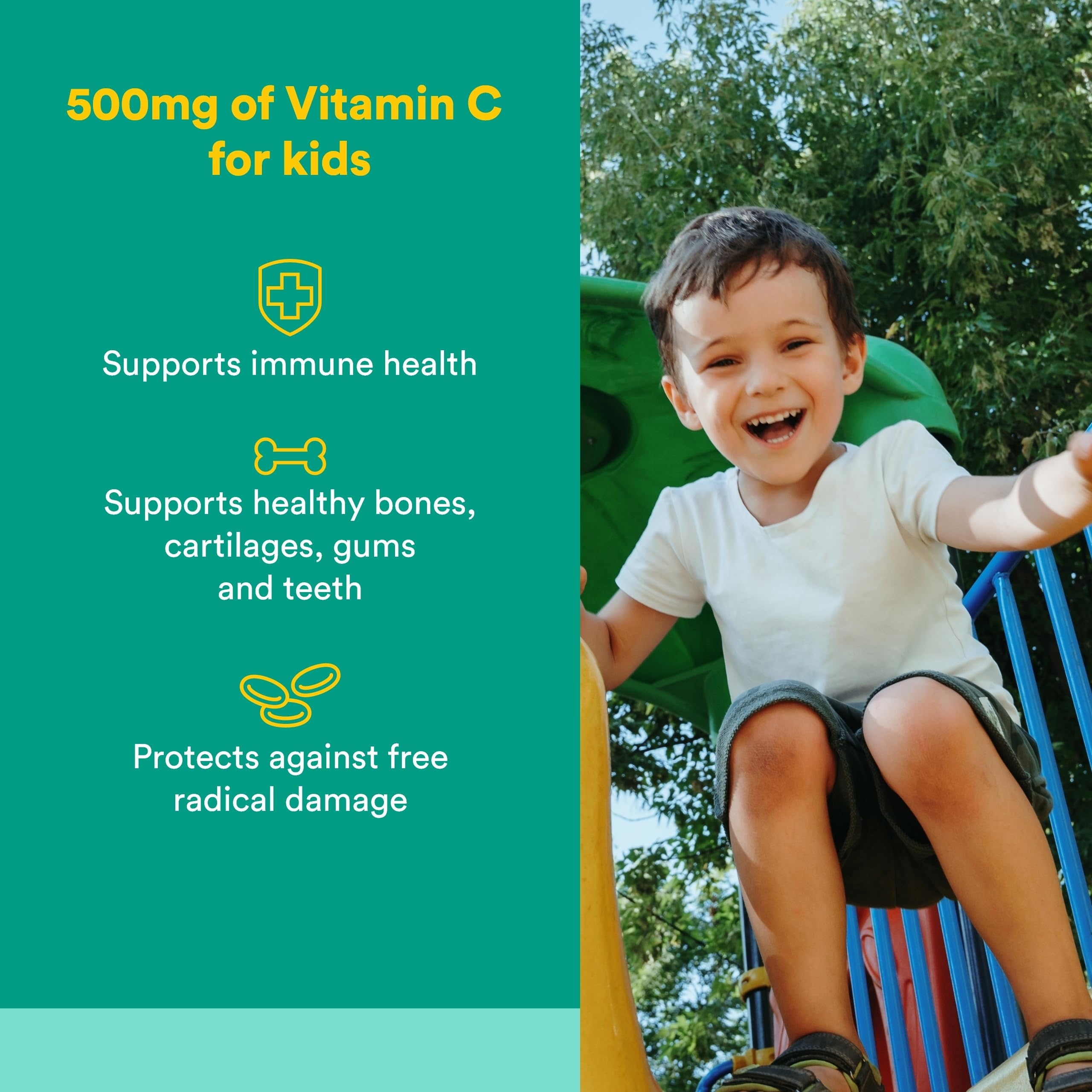 Natural Factors Vitamin C Chewable Wafer packaging side view