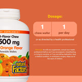 Natural Factors Vitamin C Chewable Wafer showing fruit flavour
