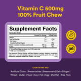Natural Factors Vitamin C Chewable Wafers displayed with fresh fruits