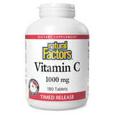 Natural Factors Vitamin C Time Release 1000 mg supplement bottle front view