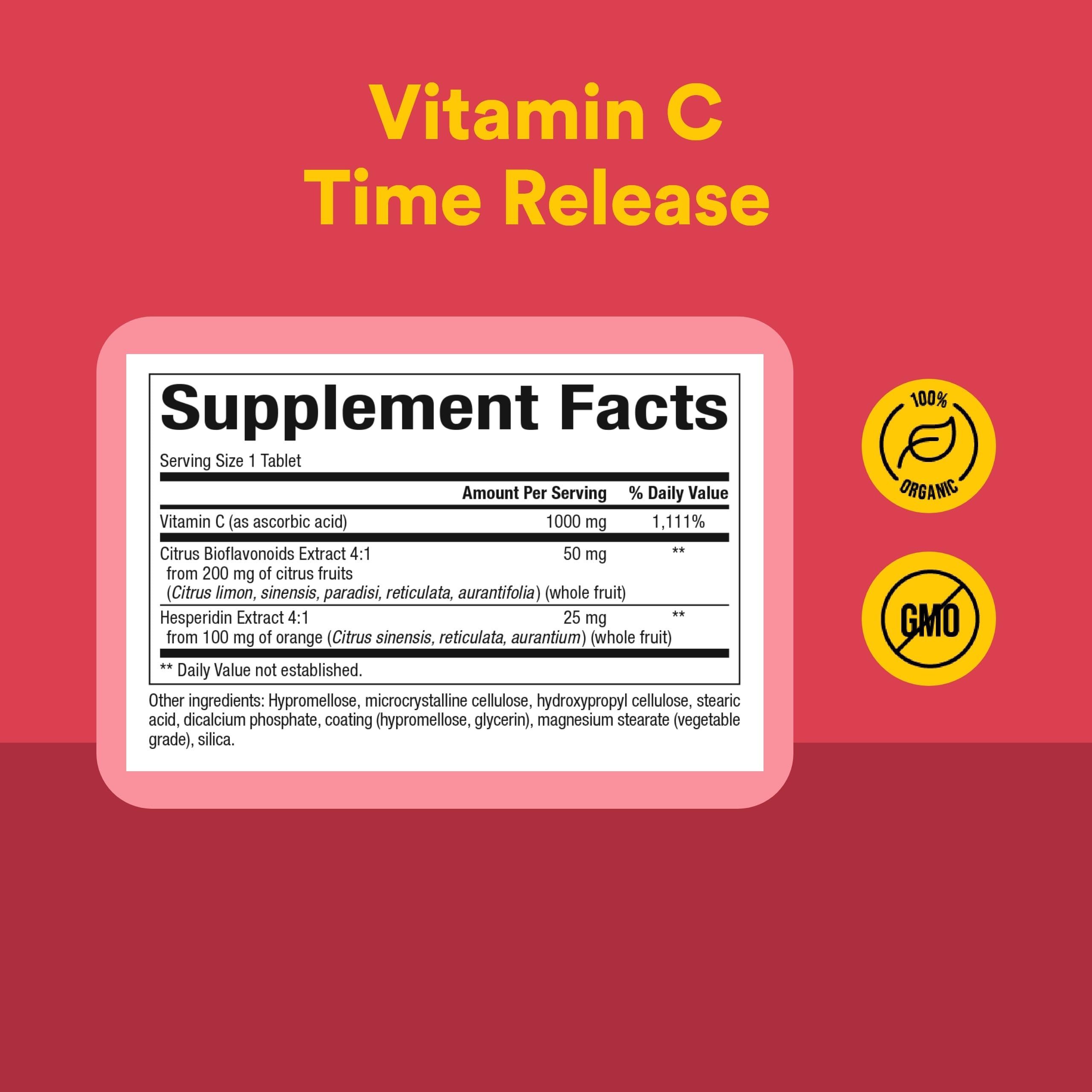 Natural Factors Vitamin C Time Release 1000 mg supplement ingredients list