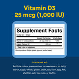 Natural Factors Vitamin D3 1000 IU supplement ingredients list