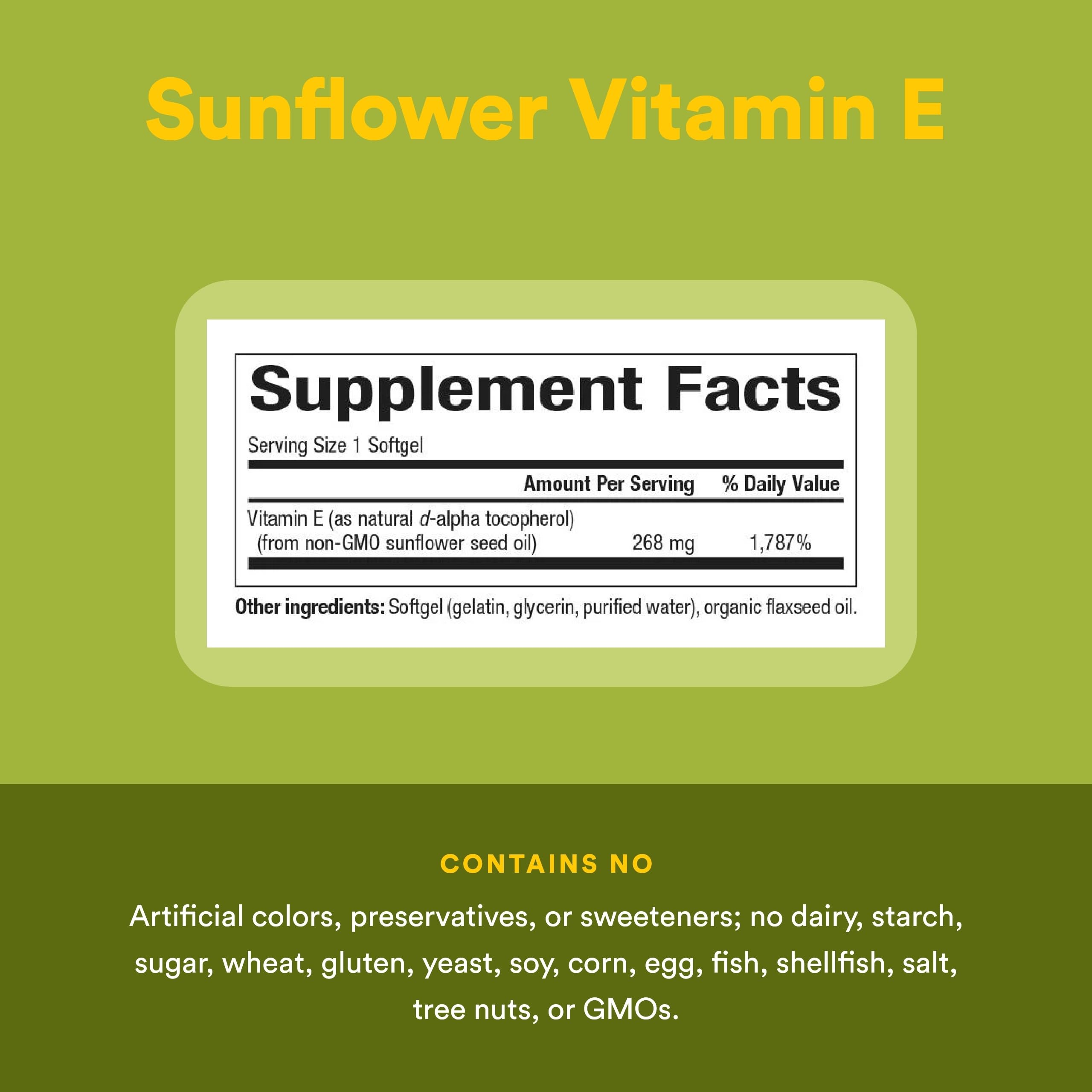 Natural Factors Vitamin E capsules packaging dimensions