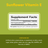 Natural Factors Vitamin E capsules packaging dimensions