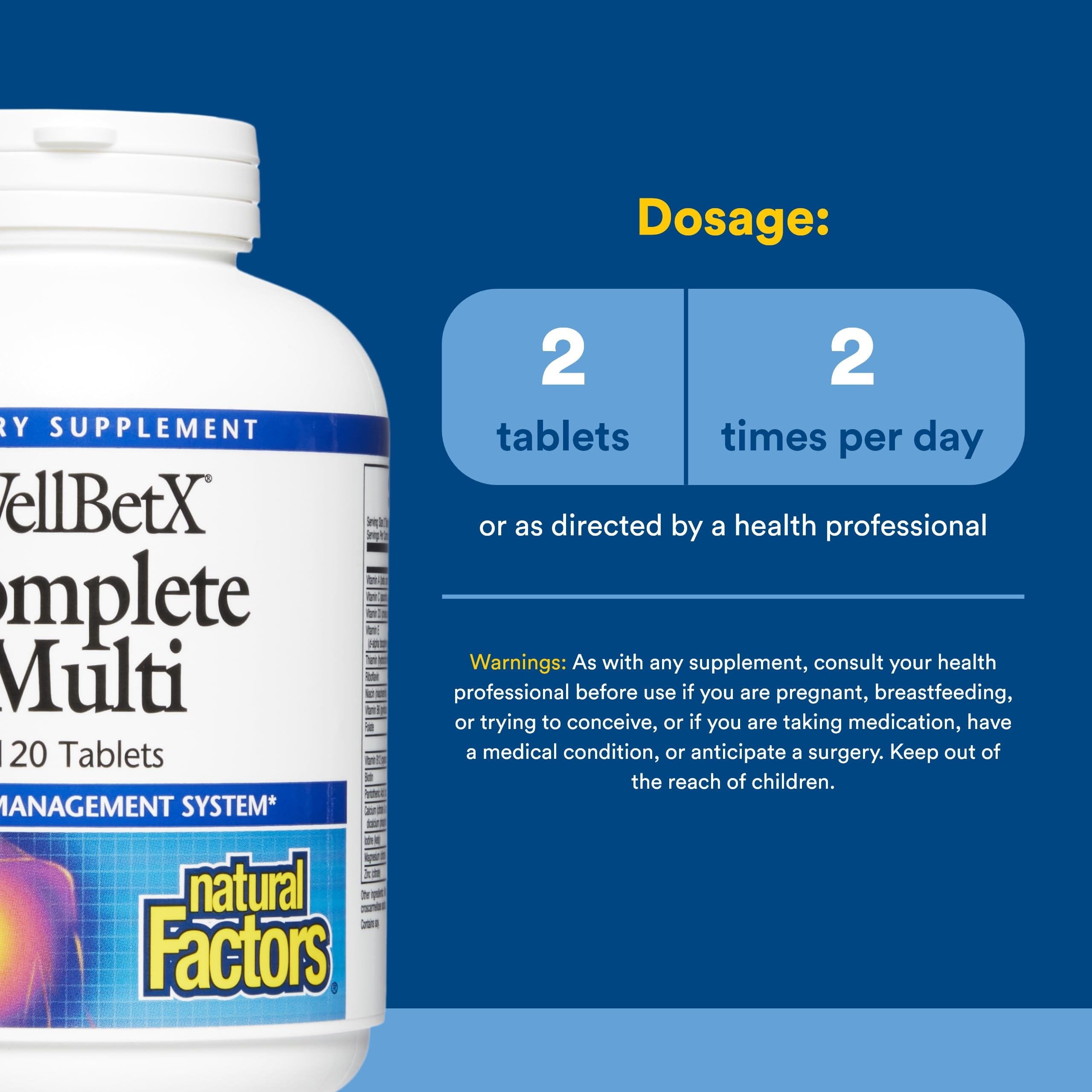 Natural Factors WellBetX Complete Multi 240g back view