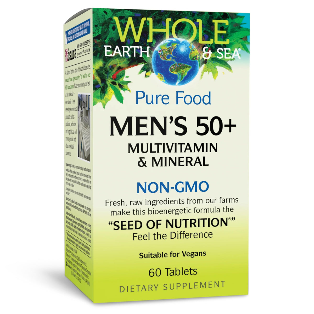 Natural Factors Whole Earth & Sea Men's 50+ Multivitamin front view