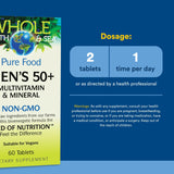 Natural Factors Whole Earth & Sea Men's 50+ Multivitamin packaging