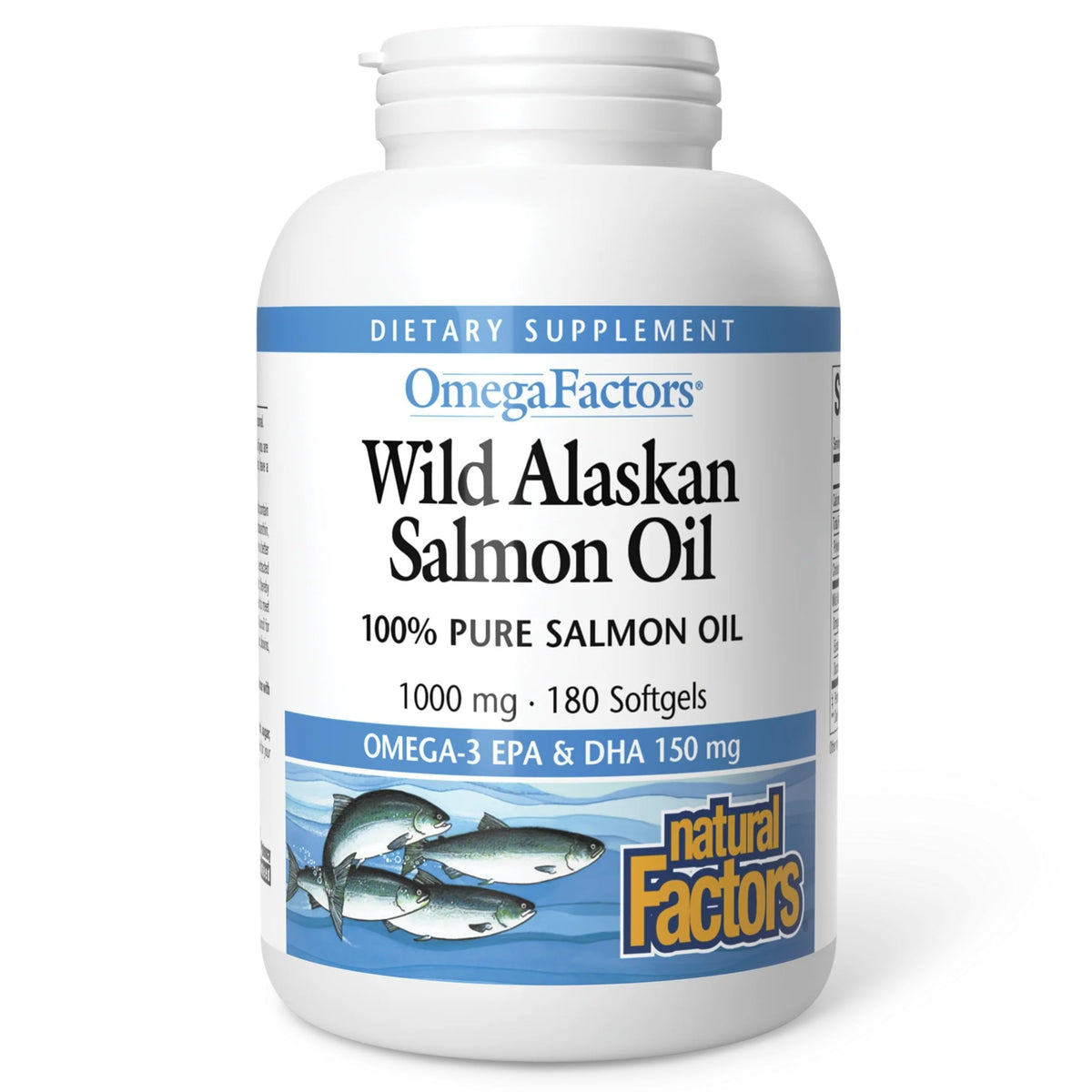 Natural Factors Wild Alaskan Salmon Oil 1000mg front view