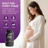 Natural Flow Supplements 2X Iron Complex 59g capsules back view