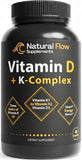 Natural Flow Supplements Vitamin D3 + K2 50g front view