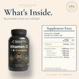 Natural Flow Supplements Vitamin D3 + K2 capsule close-up