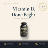 Natural Flow Supplements Vitamin D3 + K2 family-owned support