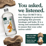Natural Force Pure C8 MCT Oil 454g back view with label details