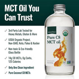 Natural Force Pure C8 MCT Oil 454g close-up of the cap