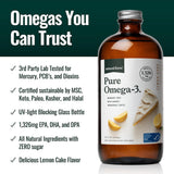 Natural Force Pure Omega-3 Liquid Fish Oil 454g bottle with lemon cake flavour