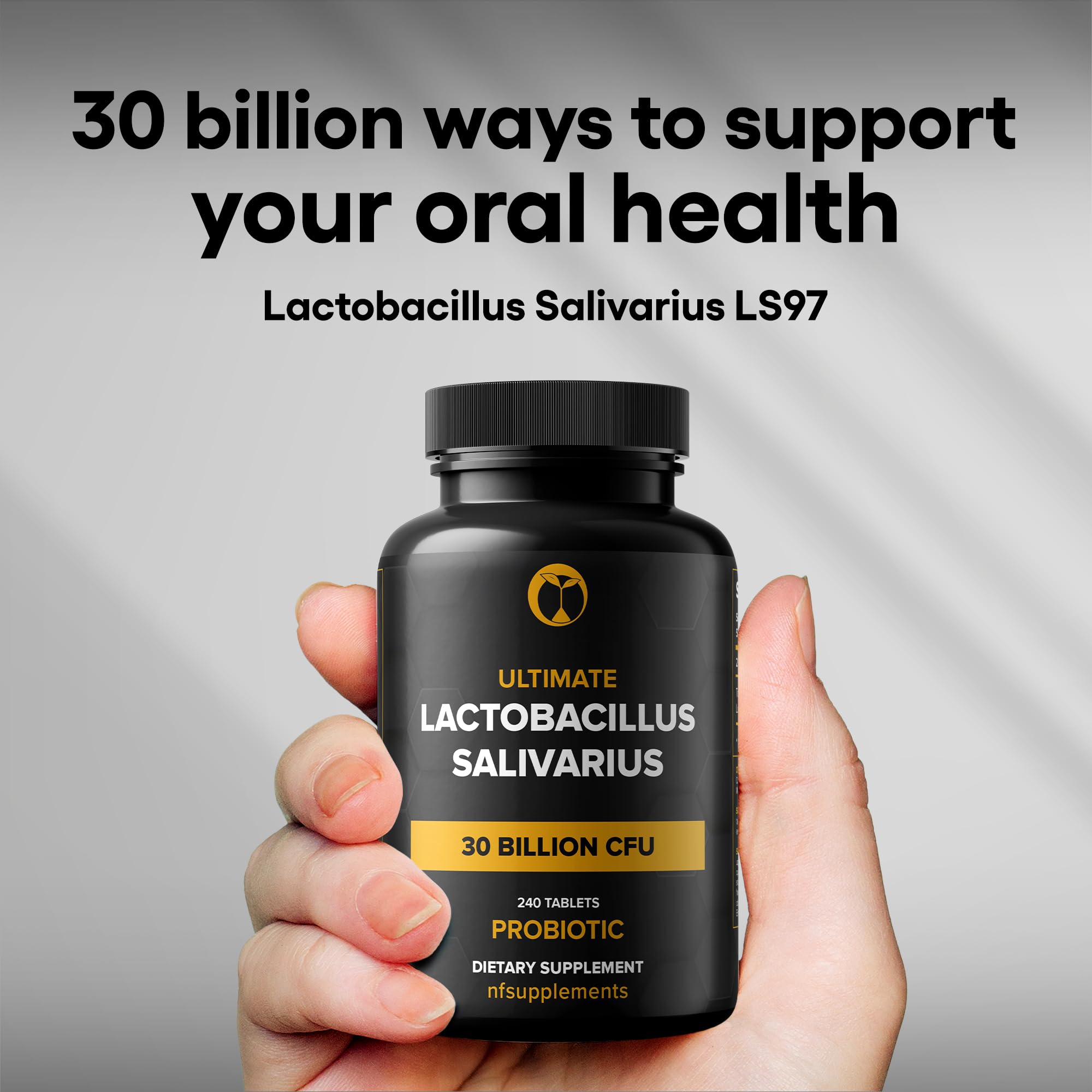 Natural Foundation Supplements Probiotic Capsules displayed with a glass of water