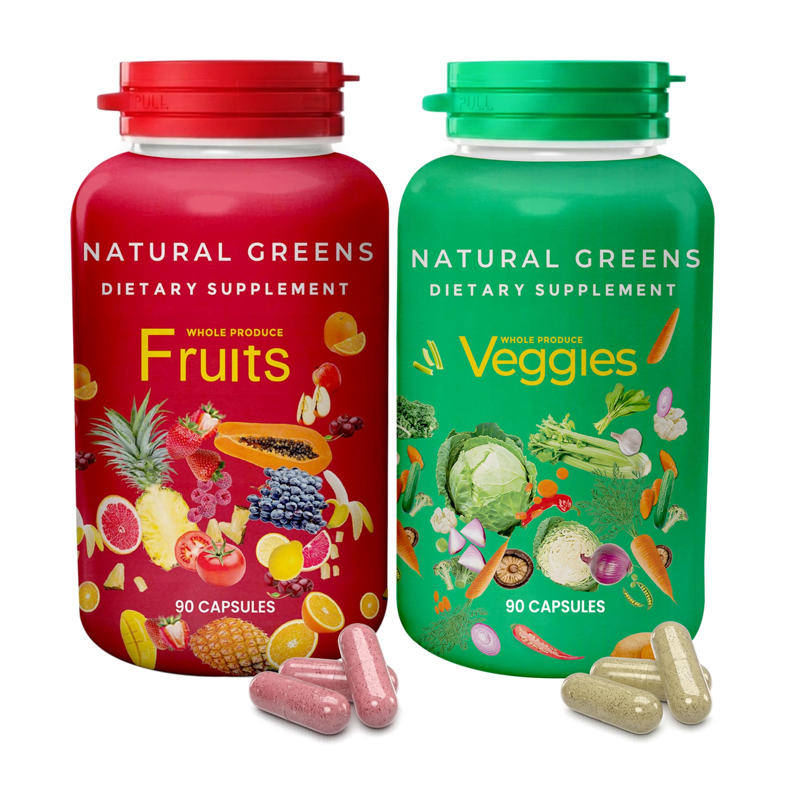 NATURAL GREENS Organic Superfood Capsules front view