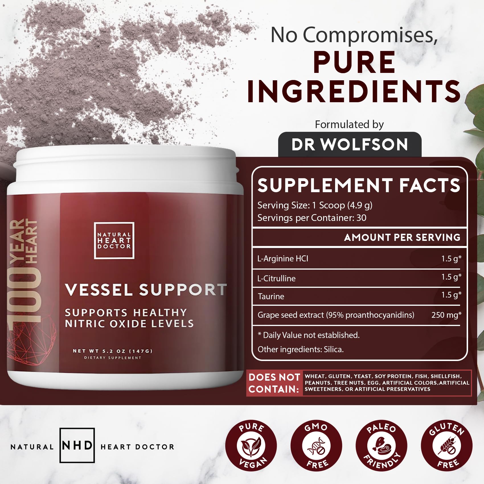 Natural Heart Doctor supplement packaging side view