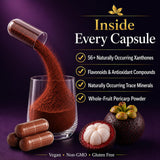 Natural Home Mangosteen Pericarp Capsules close-up of veggie capsule