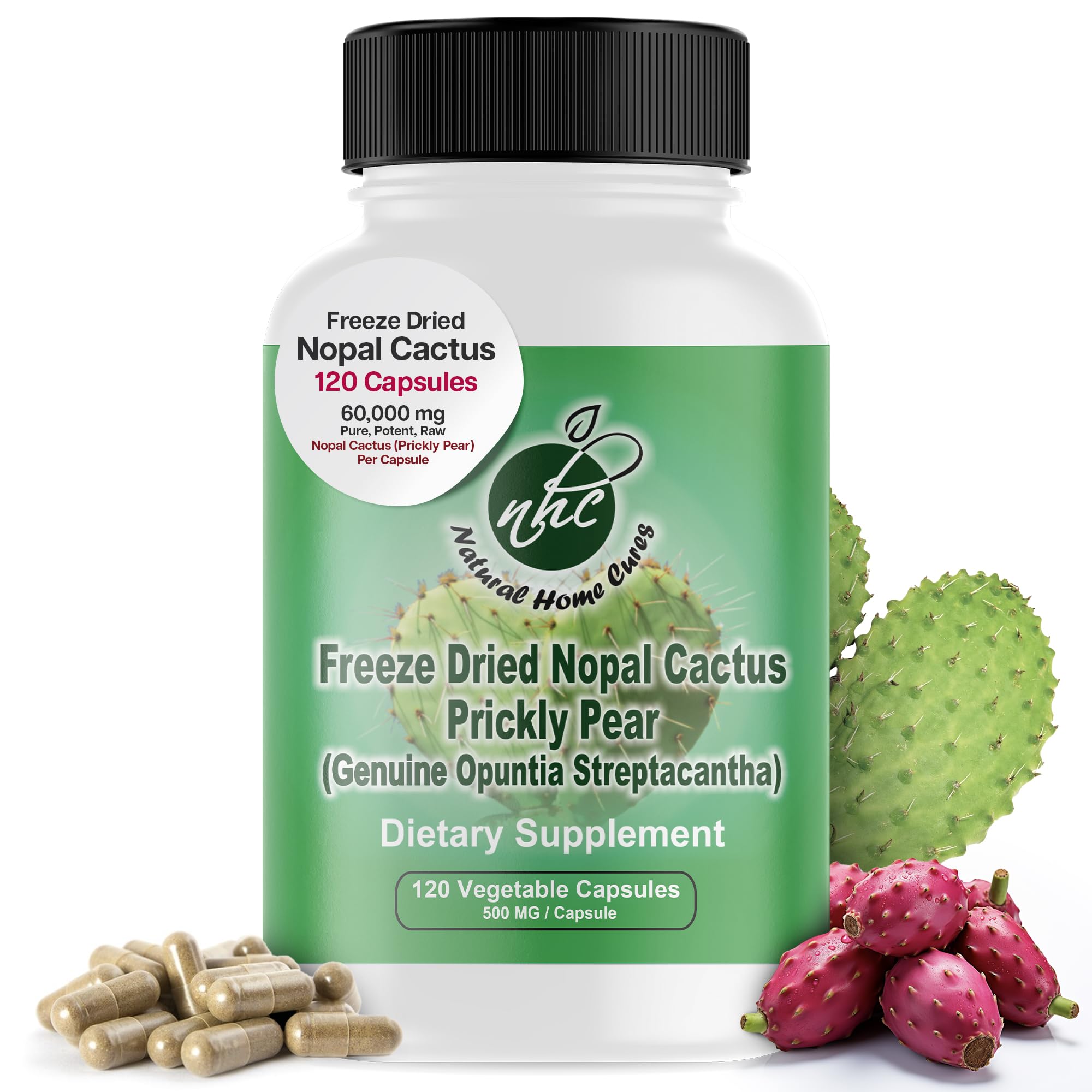 Natural Home Nopal Cactus Capsules 120 count front view