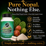 Natural Home Nopal Cactus Capsules bottle side view