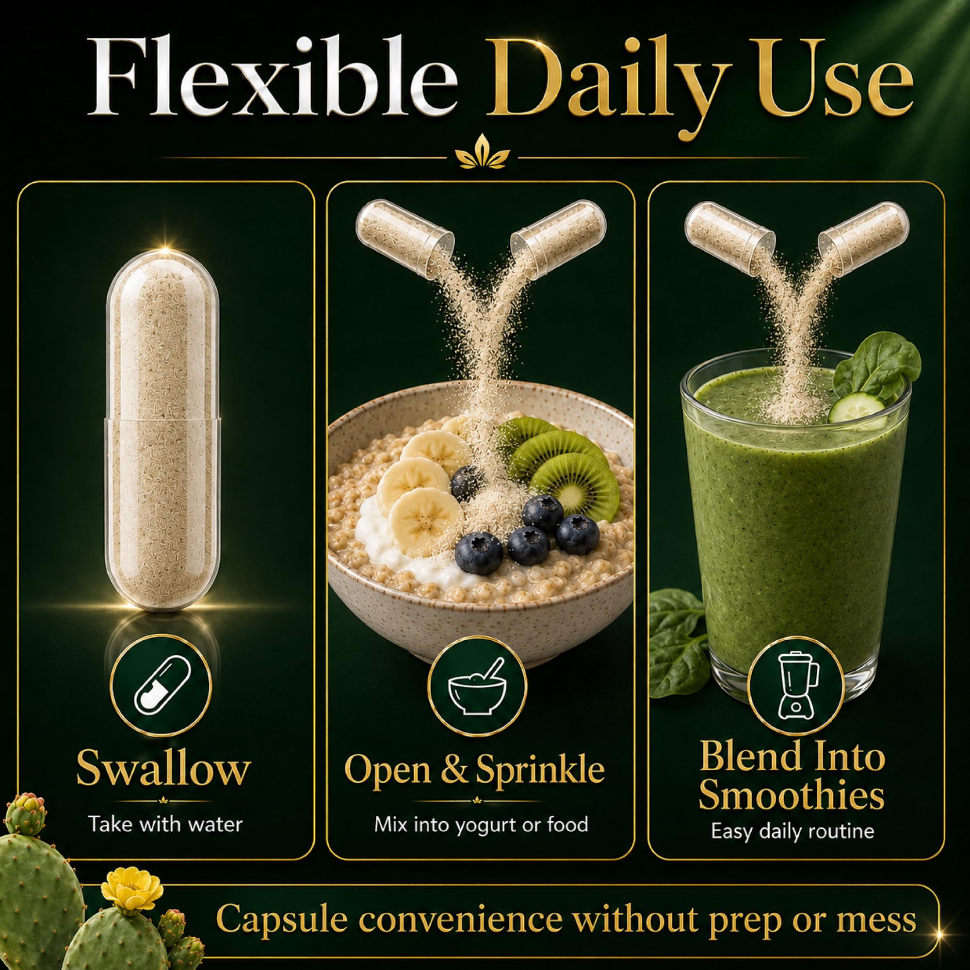 Natural Home Nopal Cactus Capsules packaging details