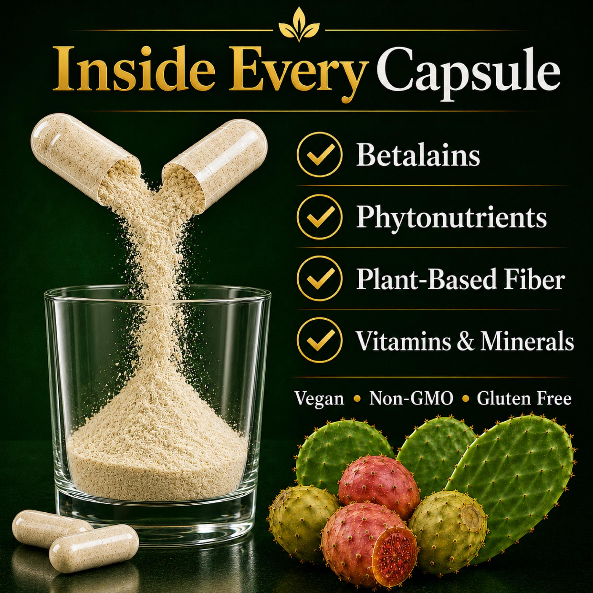 Natural Home Nopal Cactus Capsules showing veggie capsules
