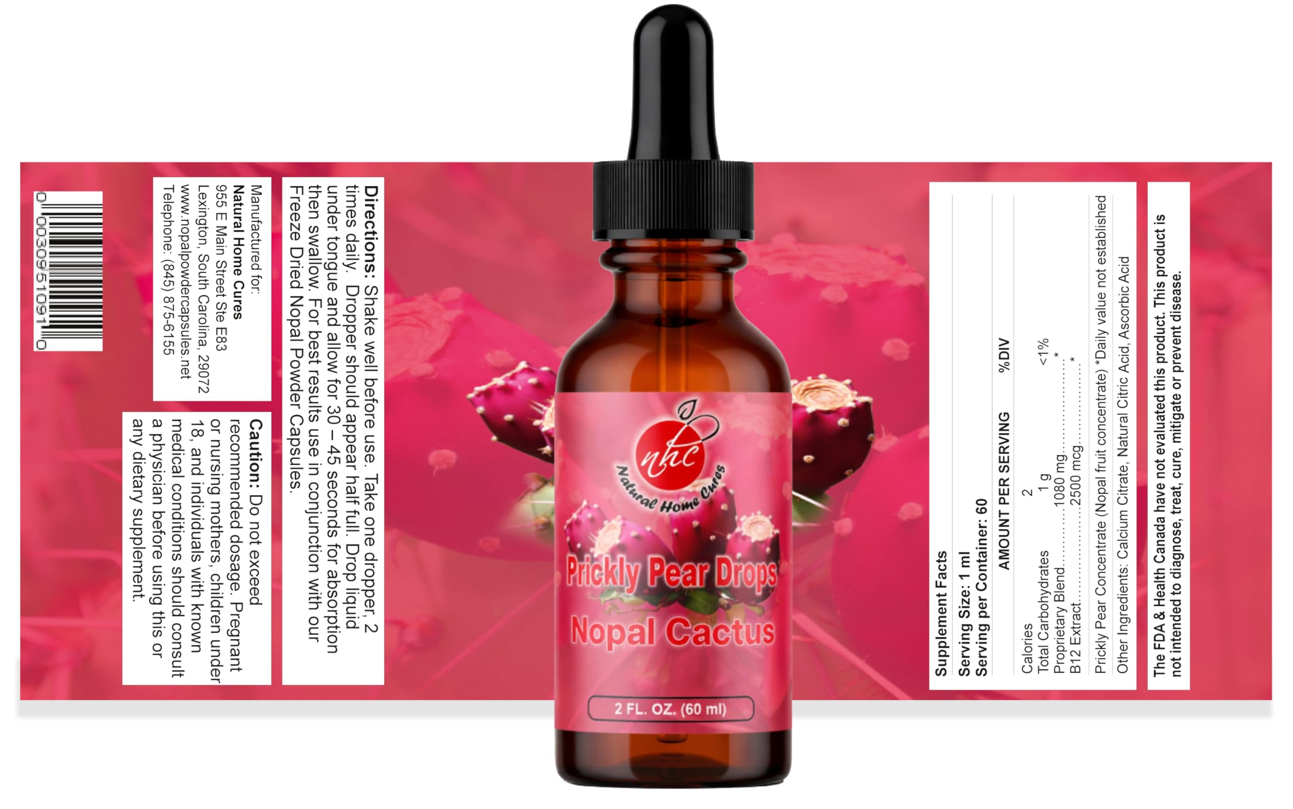 Natural Home Prickly Pear Drops ingredients list
