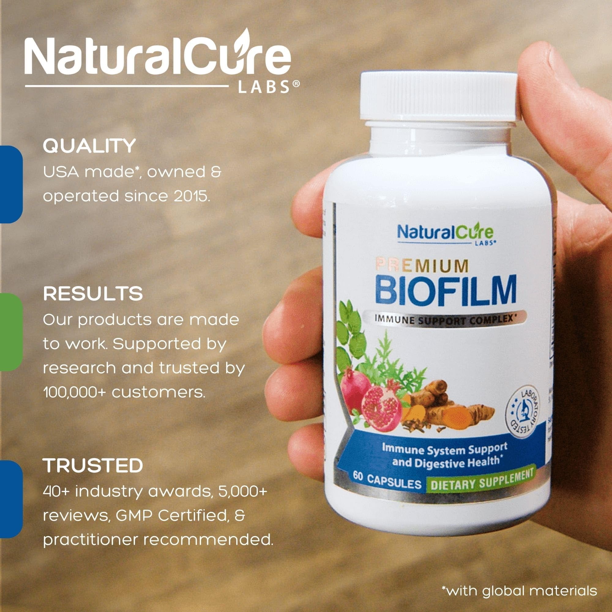 Natural Labs Biofilm Complex side view of packaging