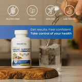 Natural Labs daily wellness Support Capsules side view with dosage details