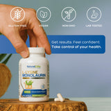 Natural Labs L-Lysine & Monolaurin Capsules 600mg bottle with label