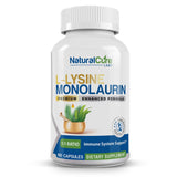 Natural Labs L-Lysine & Monolaurin Capsules 600mg front view