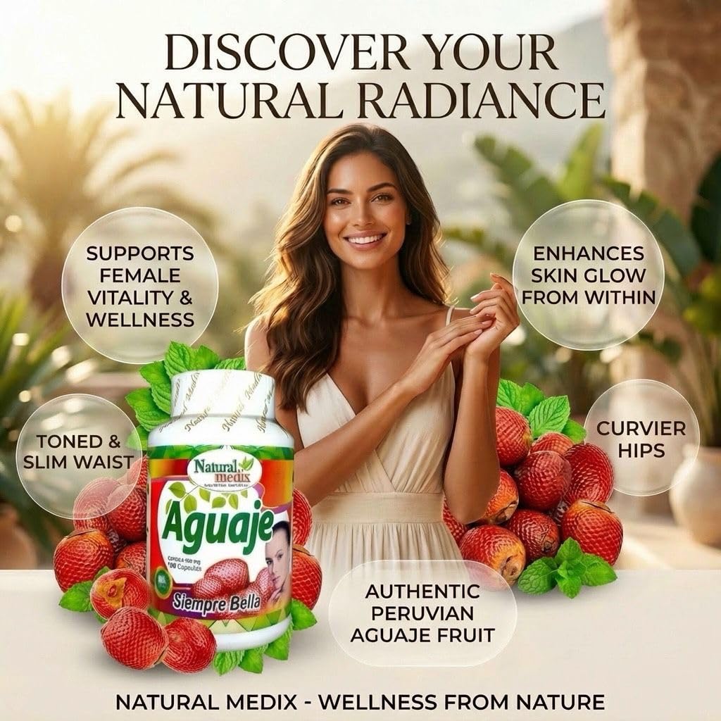 Natural medix Aguaje Capsules 500mg close-up of capsules