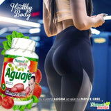 Natural medix Aguaje Capsules 500mg with a measuring spoon