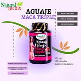 Natural medix Aguaje Hinojo Maca Triple Supplement bottle with label