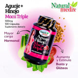 Natural medix Aguaje Hinojo Maca Triple Supplement capsule close-up
