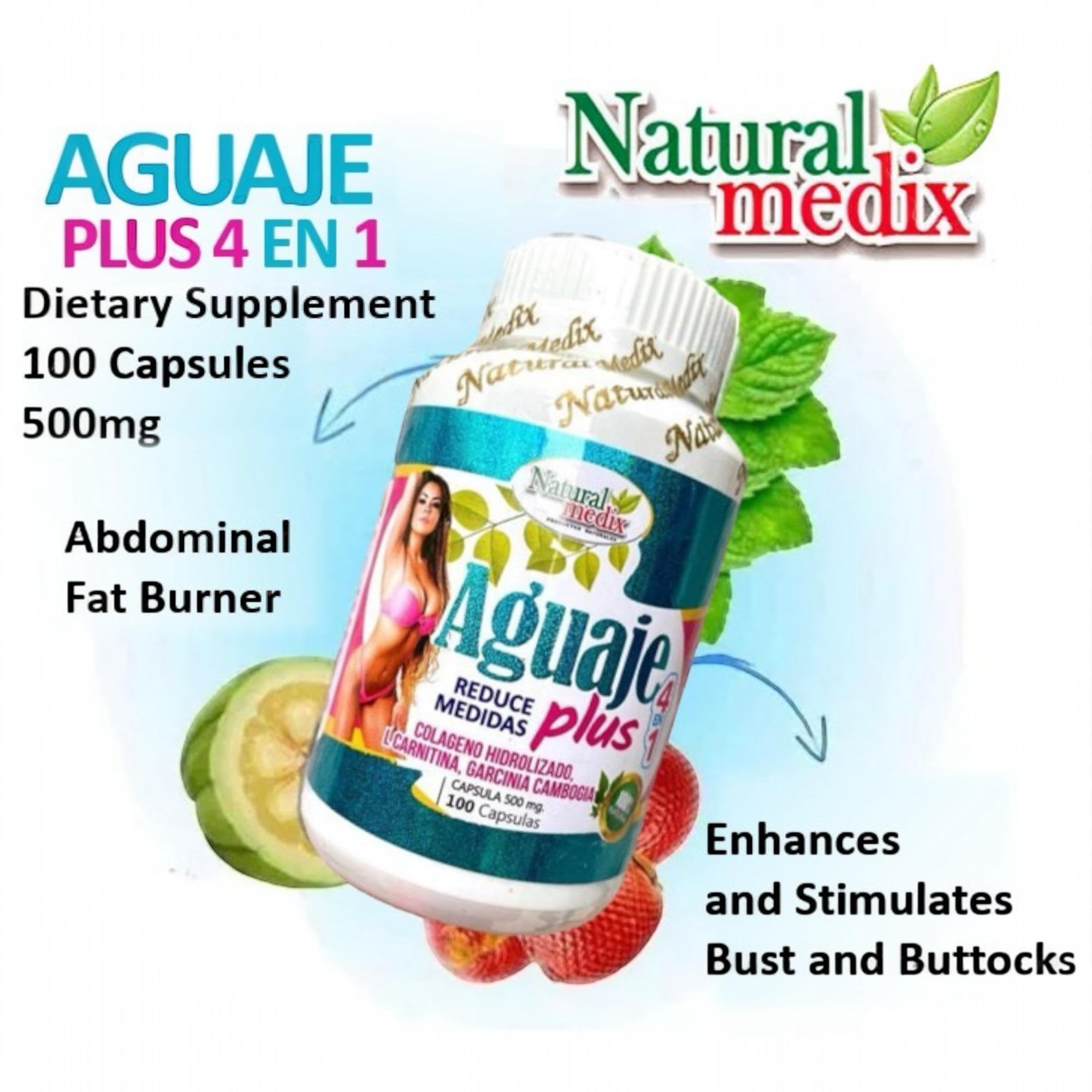Natural Medix Aguaje Supplement 91g capsules close-up