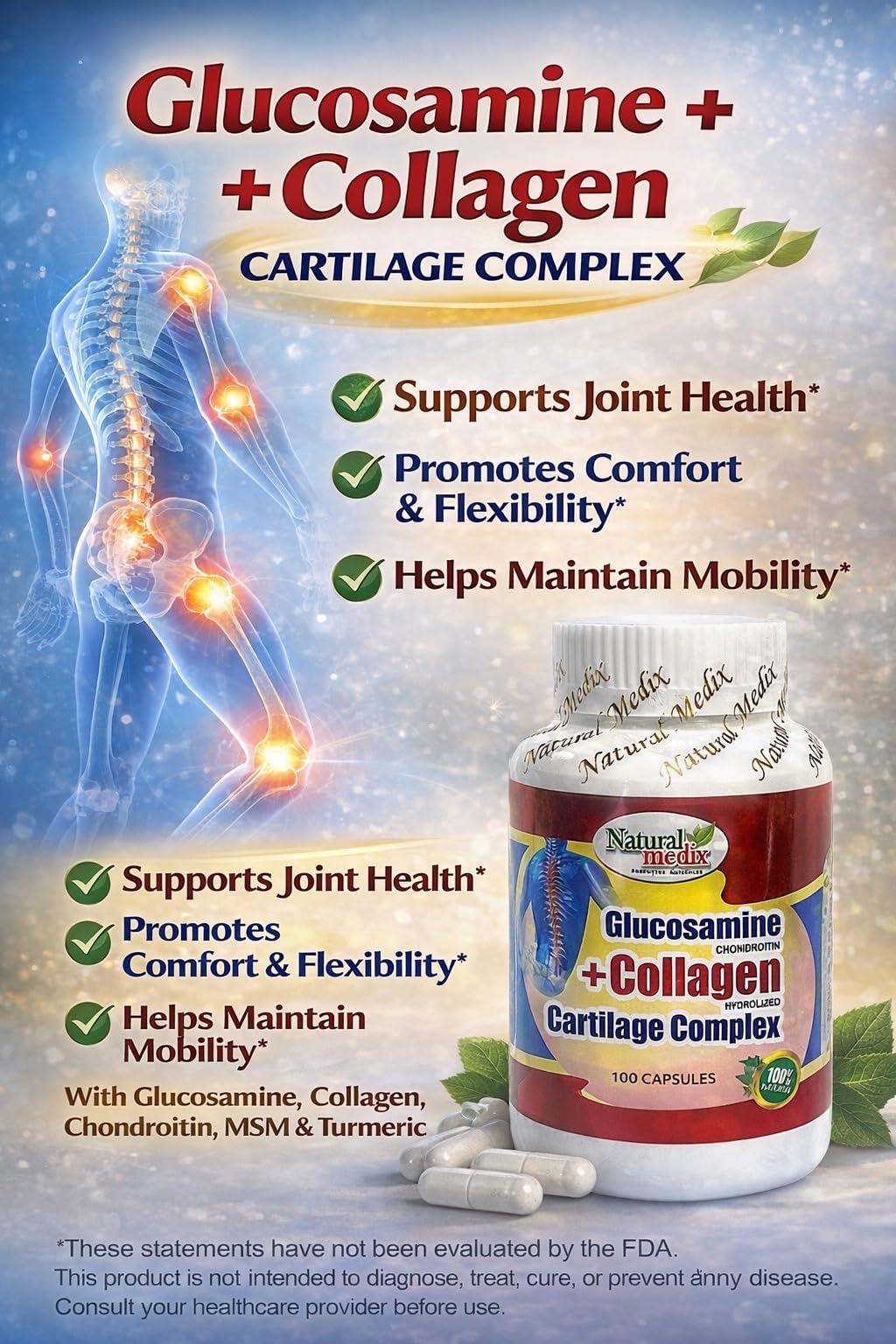 Natural Medix Glucosamine Chondroitin ingredients list