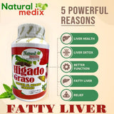 Natural Medix Hígado Graso capsules on a wooden surface