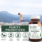 Natural Nutra Bee Pollen Tablets 500mg packaging