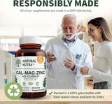 Natural Nutra Calcium Magnesium Zinc Supplement capsule close-up