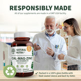 Natural Nutra Calcium Magnesium Zinc Supplement packaging