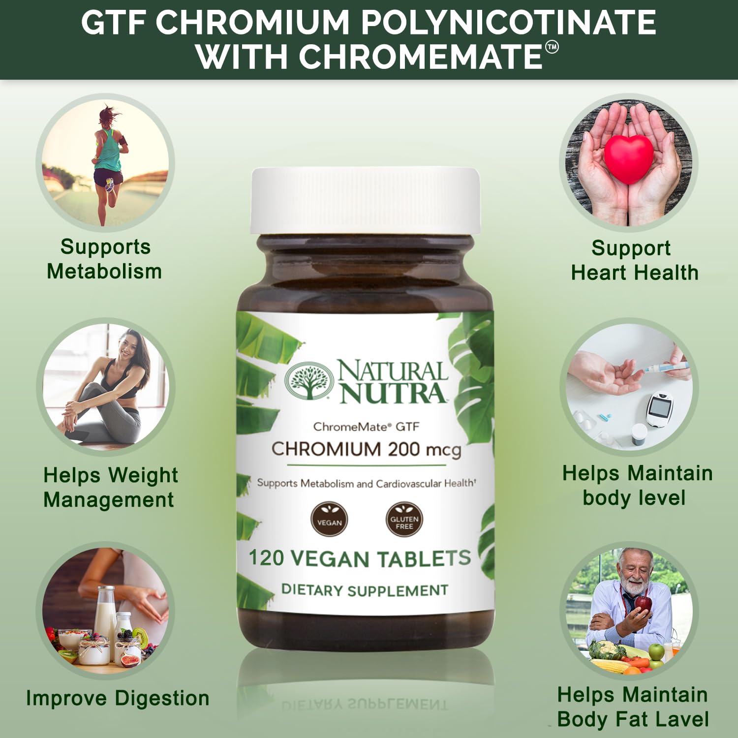 Natural Nutra Chromium Supplement 136g ingredients list