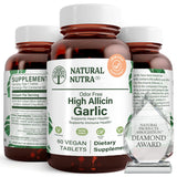 Natural Nutra Garlic Supplement 60 tablets front view