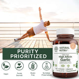 Natural Nutra Garlic Supplement bottle side view