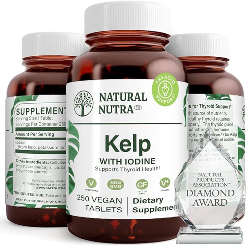 Natural Nutra Kelp Iodine Supplement bottle front view